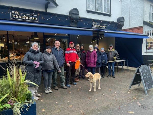 Walkers outside meeting point